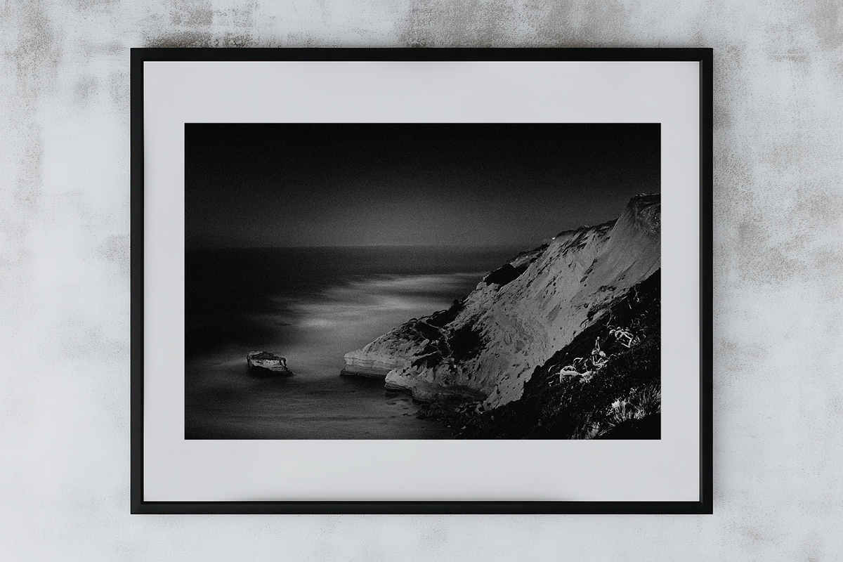 Bird Rock Moonlight — framed example